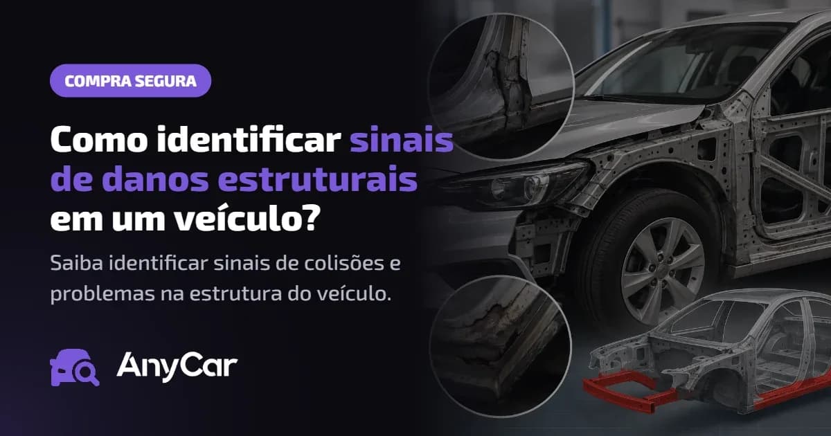 Como descobrir sinais de danos estruturais em um veículo?